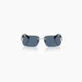 Men's Versace Silver Dark Blue Sunglass