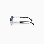 Men's Versace Silver Dark Blue Sunglass