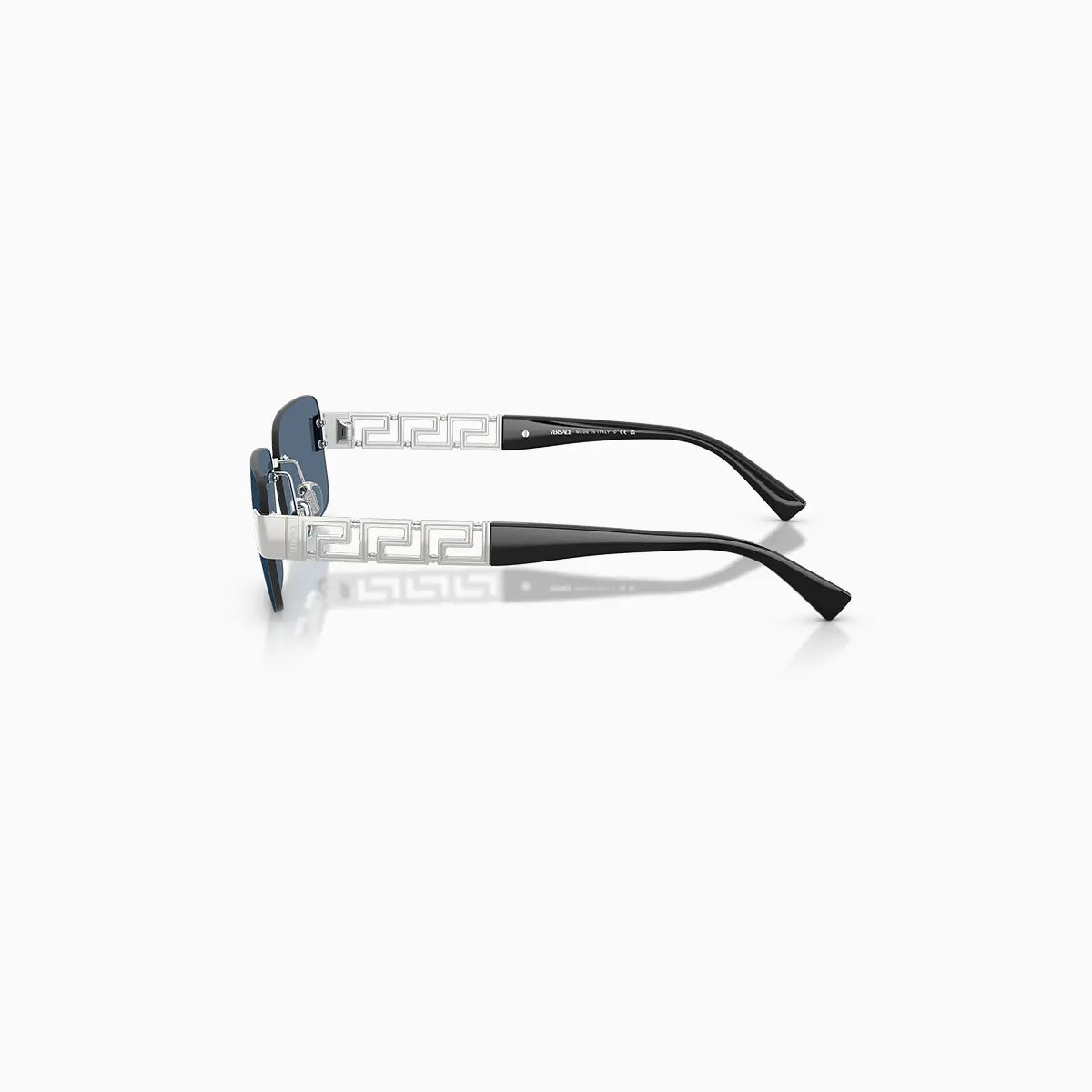 Men's Versace Silver Dark Blue Sunglass