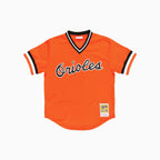 Maillot d'entraînement en maille orange authentique de Cal Ripken Jr. des Orioles de Baltimore 1988