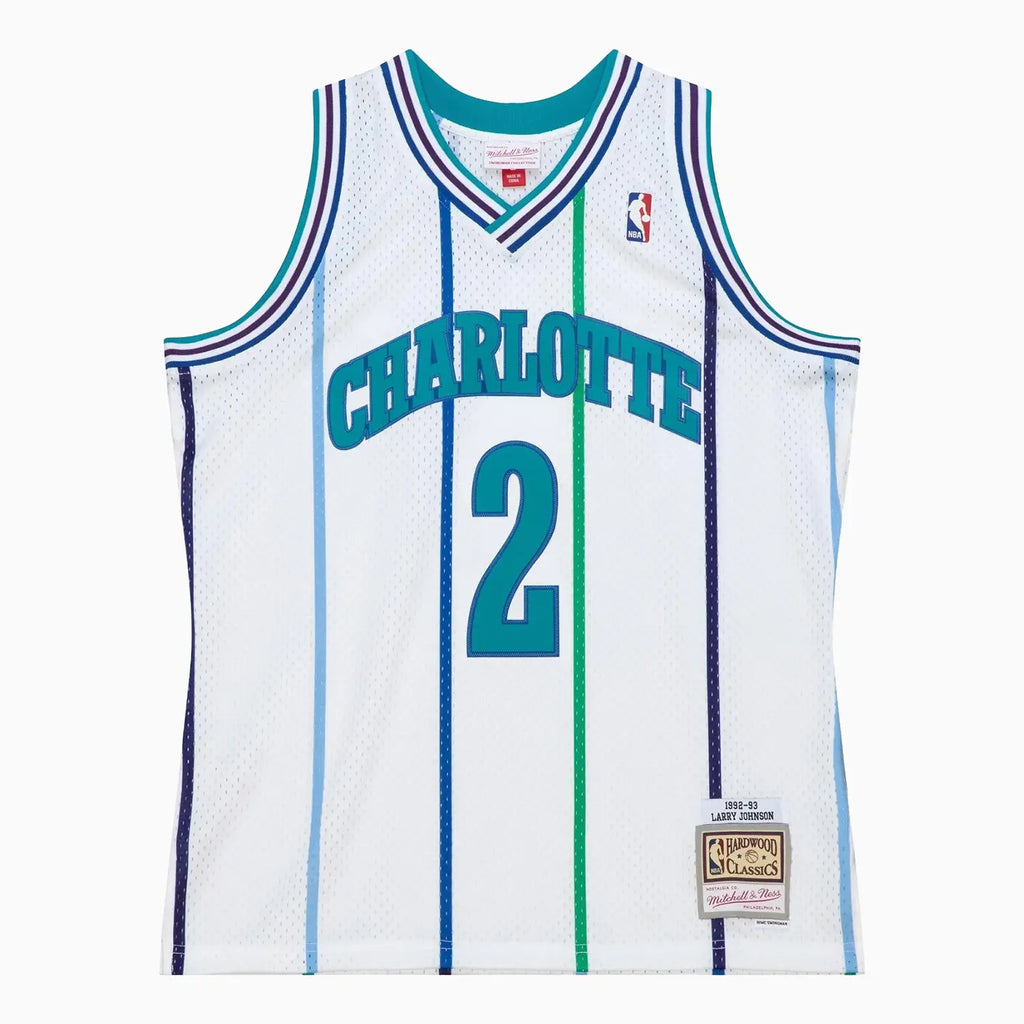 Maillot Swingman Larry Johnson Charlotte Hornets NBA 1992