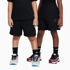 Conjunto de pantalones cortos de punto de 2 piezas de felpa técnica deportiva para niños