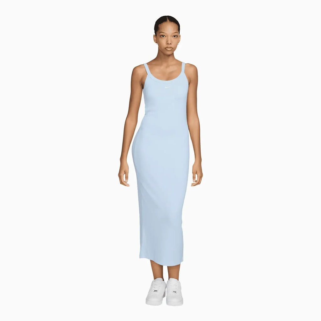 Vestido de tirantes de canalé fino Chill Knit de ropa deportiva para mujer