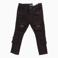 Kid's Slim Fit Cargo Denim Pant