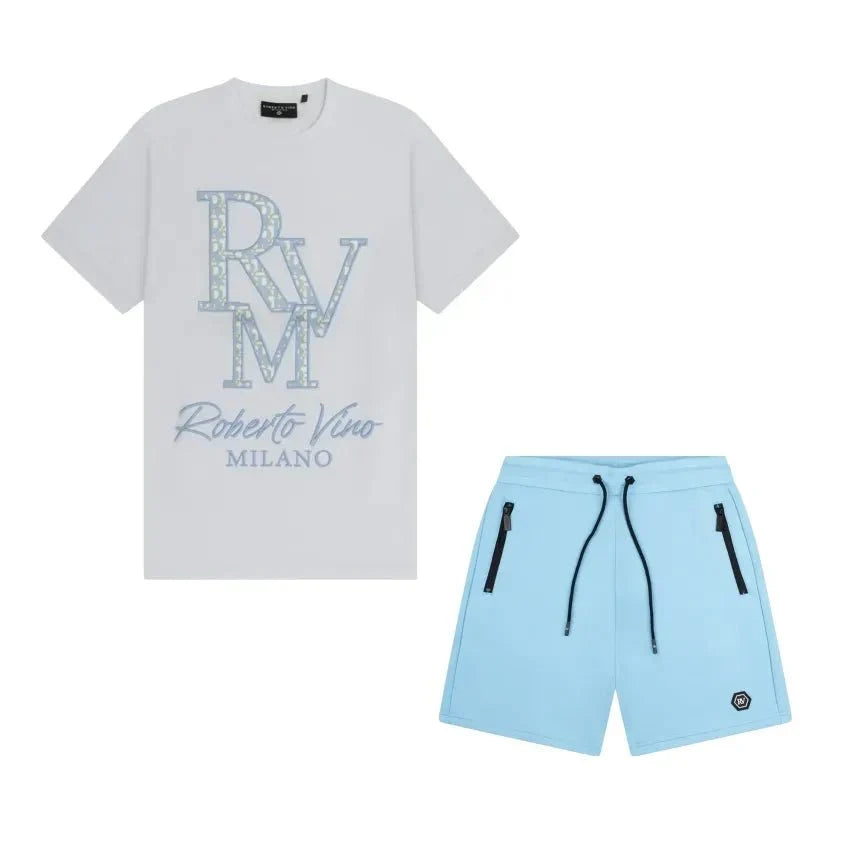 Conjunto de camiseta y pantalón corto esencial RV para hombre