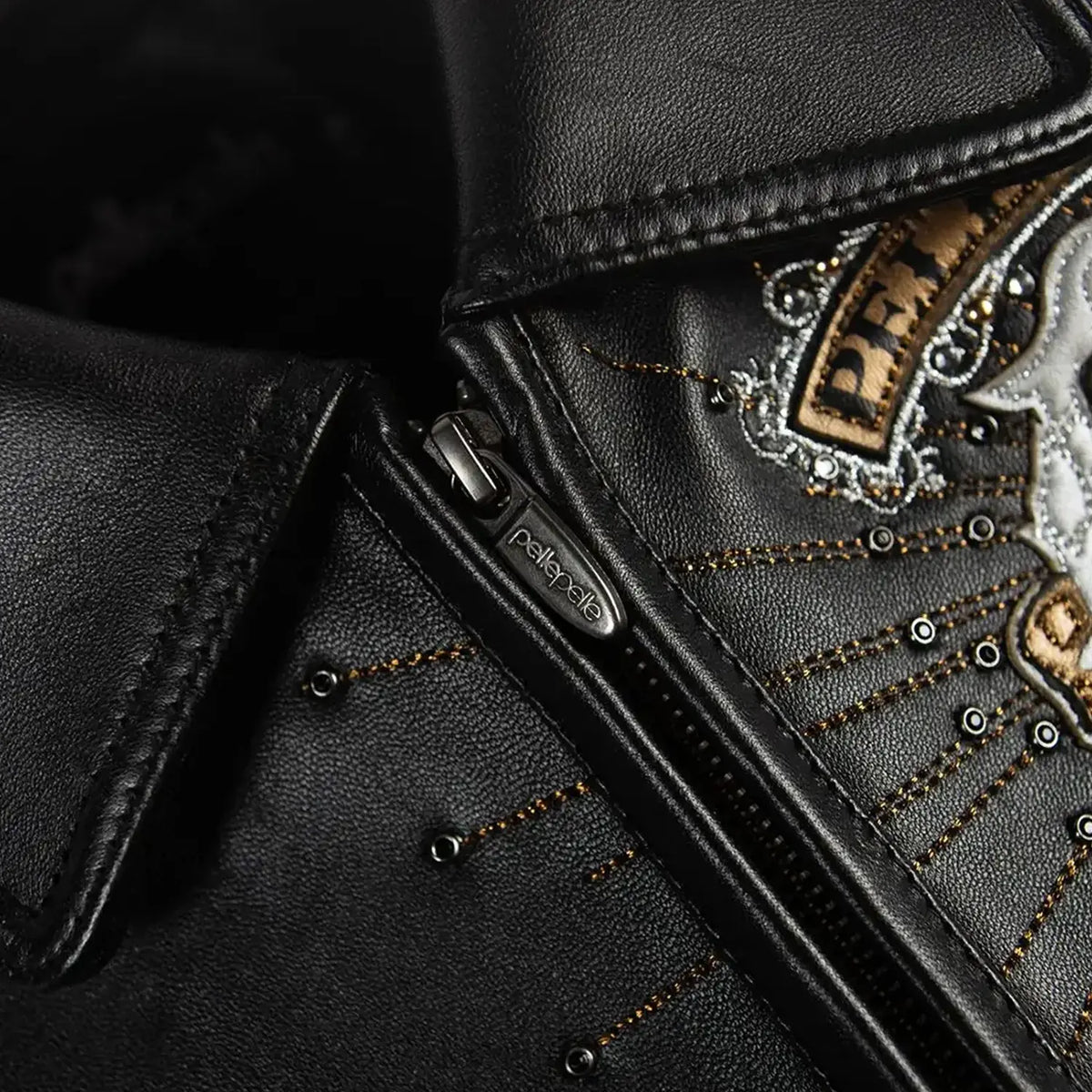 Chaqueta de cuero para hombre de la 47.ª serie Collectors