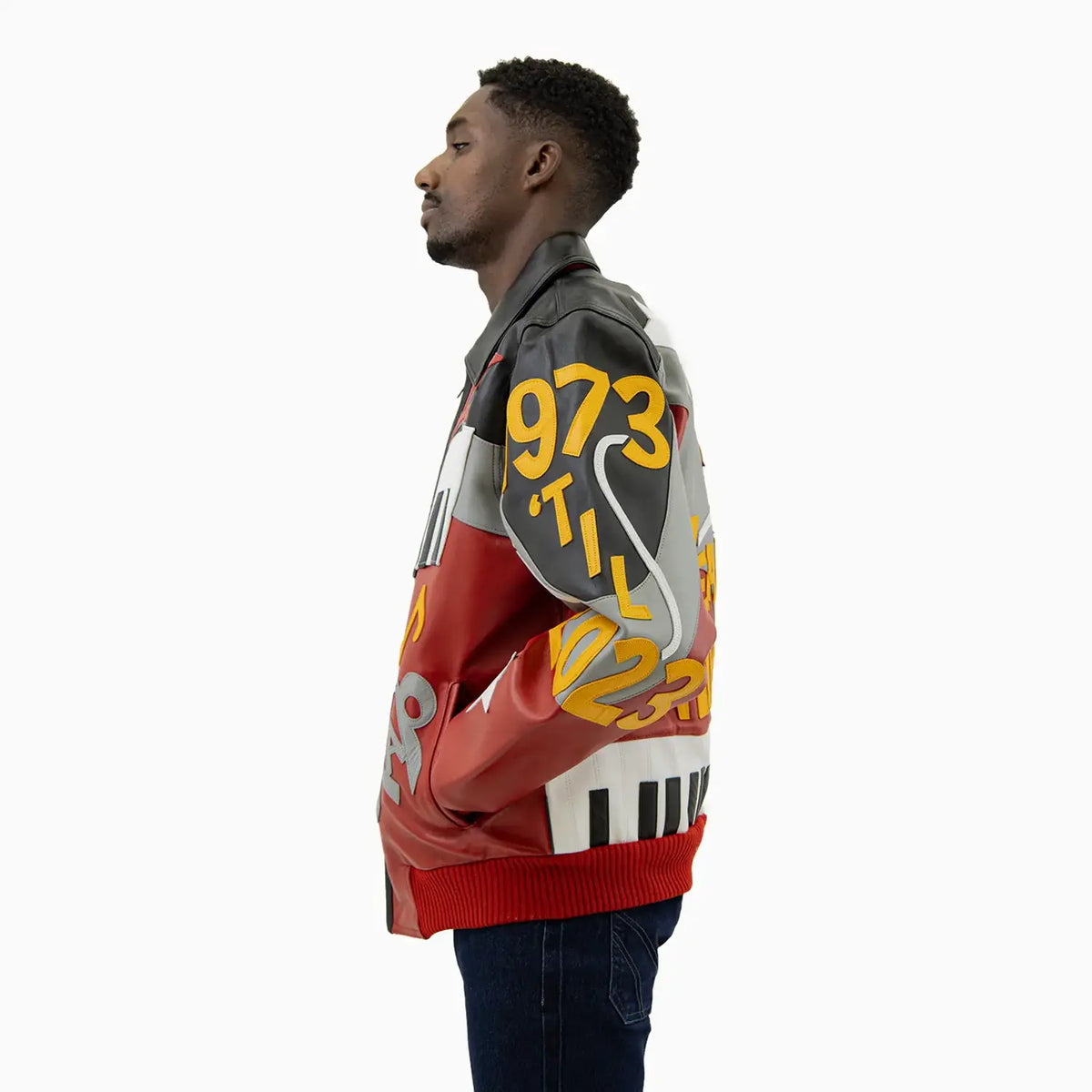 Chaqueta de cuero de los 50 años de Hip Hop para hombre