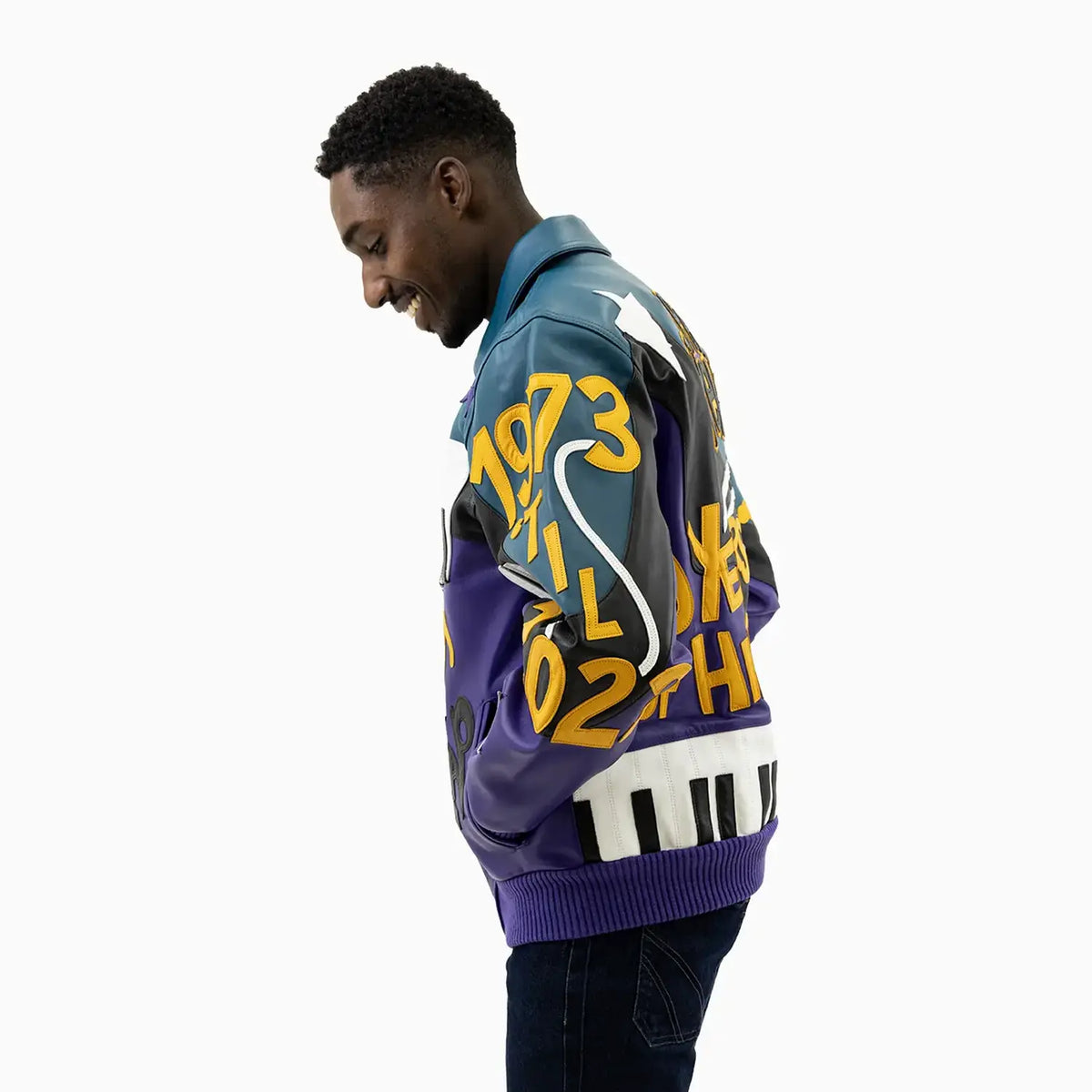 Chaqueta de cuero de los 50 años de Hip Hop para hombre