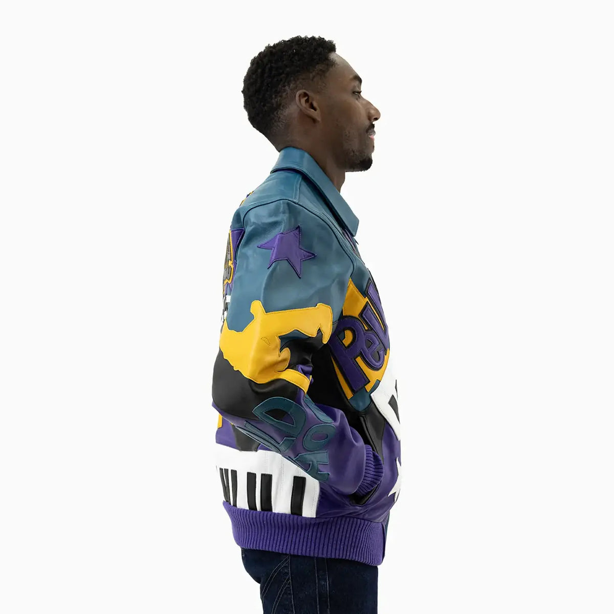 Chaqueta de cuero de los 50 años de Hip Hop para hombre