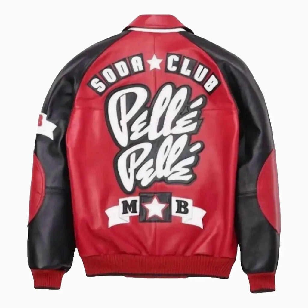Veste en cuir souple Soda Club classique pour homme