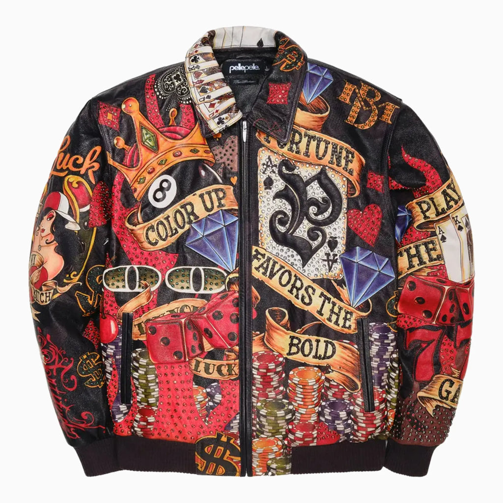 Chaqueta de cuero "High Rollers" para hombre