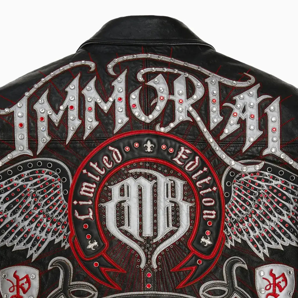 Chaqueta de cuero inmortal para hombre