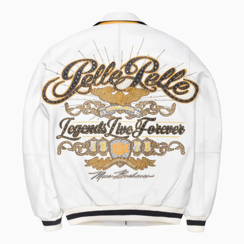 Blouson en cuir Legends Live Forever pour homme