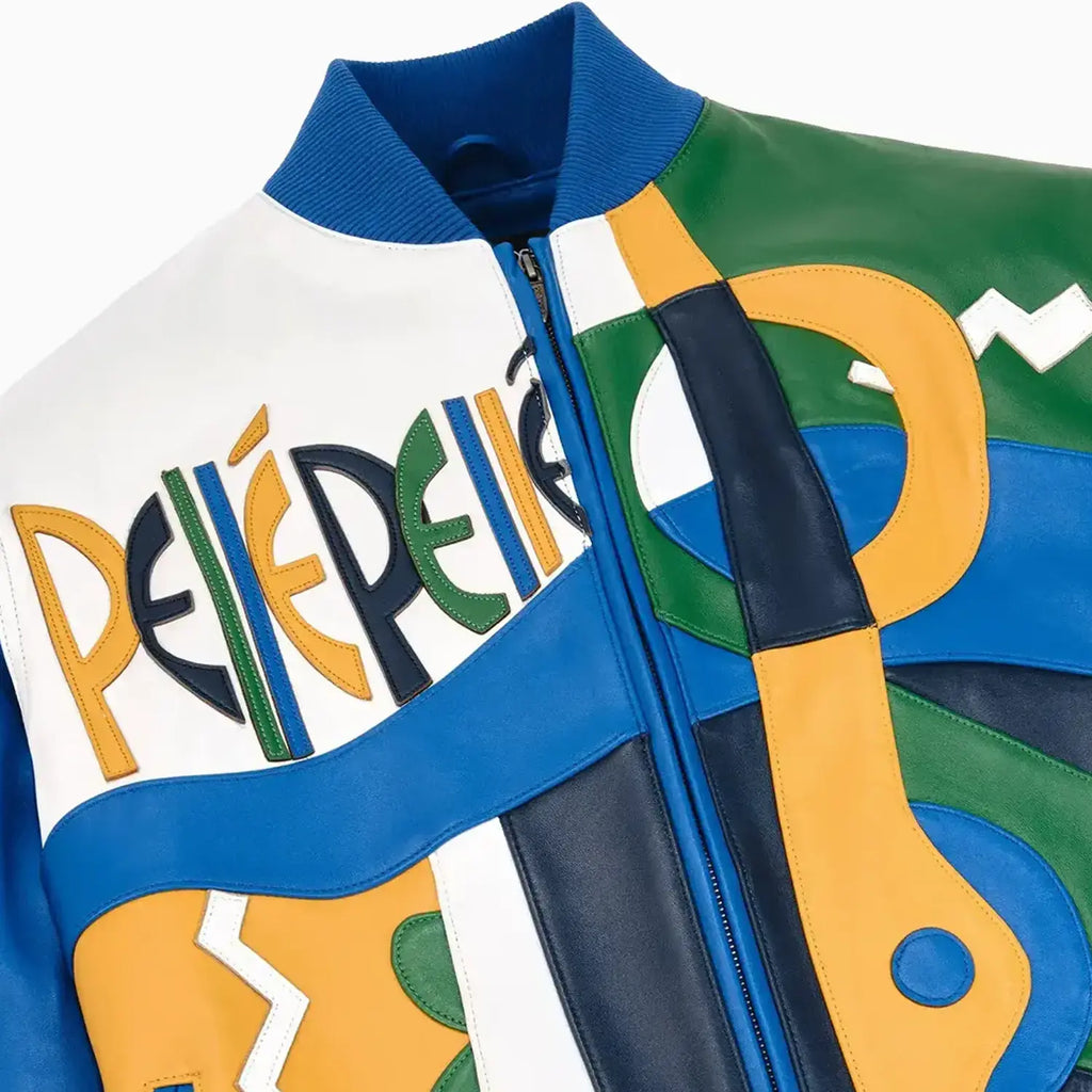 Blouson en cuir peluche Picasso pour hommes