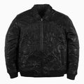 Veste en cuir matelassée à motifs de crânes pour homme