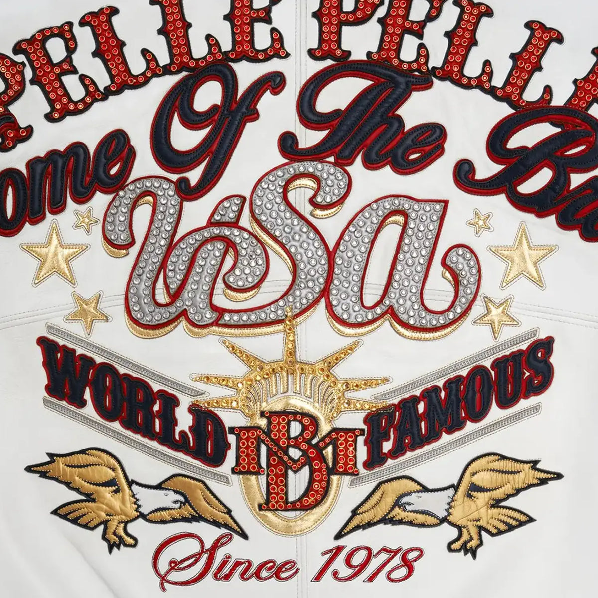 Men's Stars And Stripes Leather Jacket