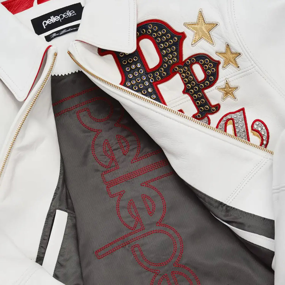 Men's Stars And Stripes Leather Jacket