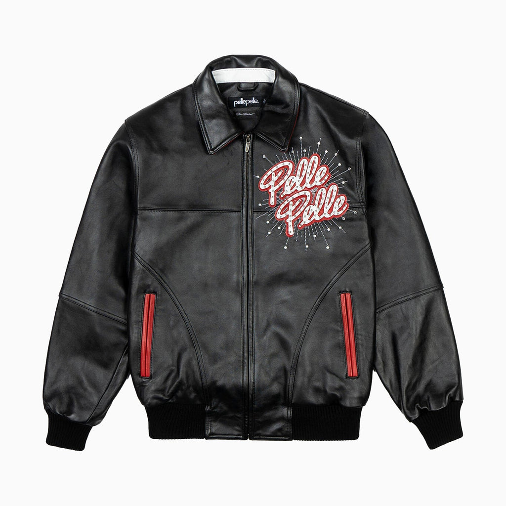 Chaqueta de cuero para hombre "World Famous Soda Club"