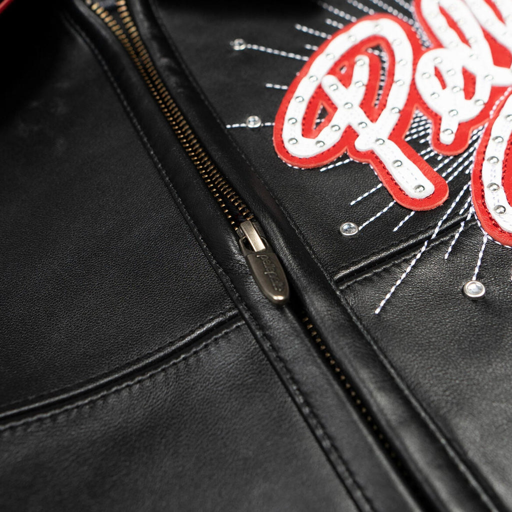 Chaqueta de cuero para hombre "World Famous Soda Club"