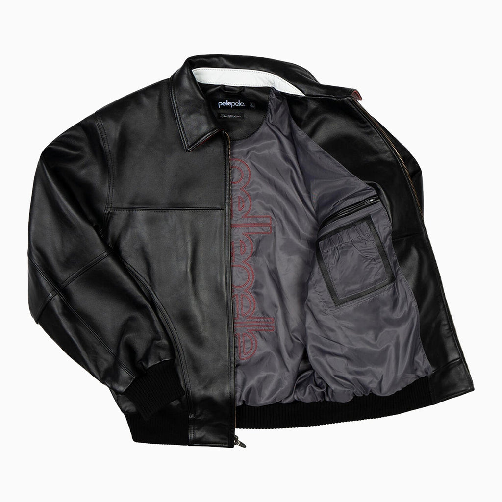 Chaqueta de cuero para hombre "World Famous Soda Club"