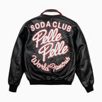 Chaqueta de cuero para hombre "World Famous Soda Club"
