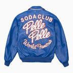 Chaqueta de cuero para hombre "World Famous Soda Club"