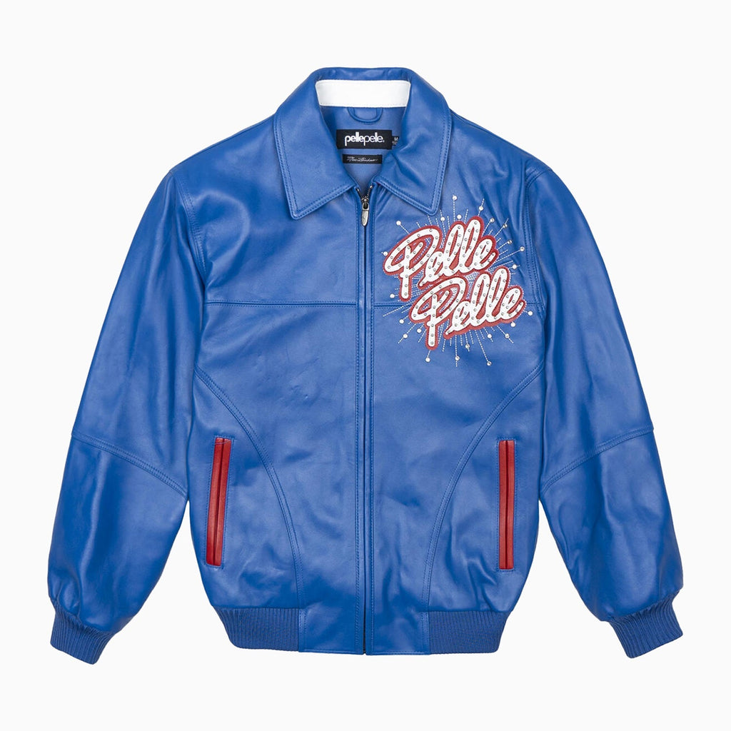 Chaqueta de cuero para hombre "World Famous Soda Club"