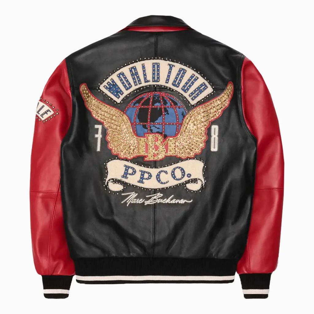 Blouson en cuir World Tour pour homme