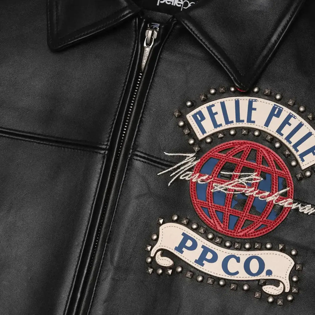 Blouson en cuir World Tour pour homme