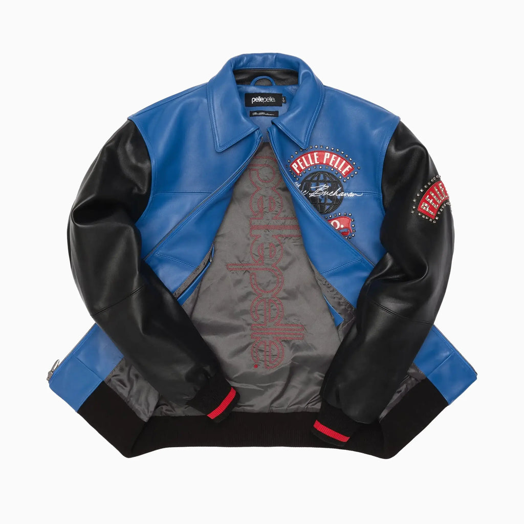 Blouson en cuir World Tour pour homme