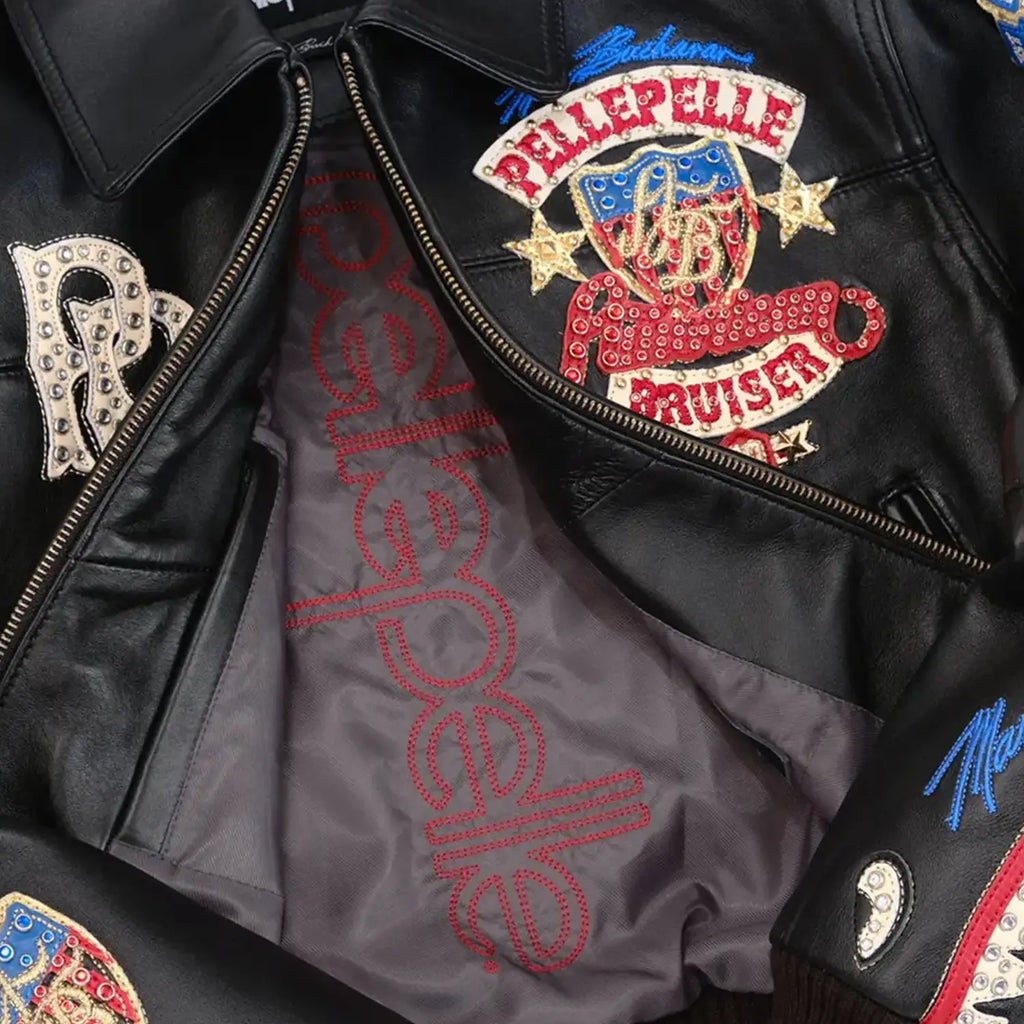 Women's American Bruiser Crop Leather Jacket