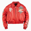 Blouson court en cuir « American Bruiser » pour femme
