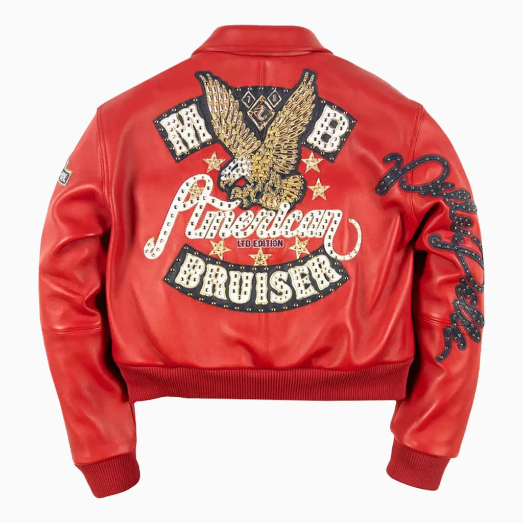 Blouson court en cuir « American Bruiser » pour femme