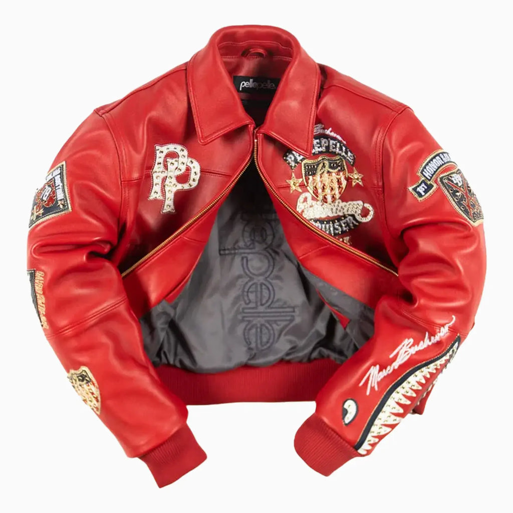 Blouson court en cuir « American Bruiser » pour femme