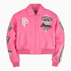 Blouson court en cuir « American Bruiser » pour femme
