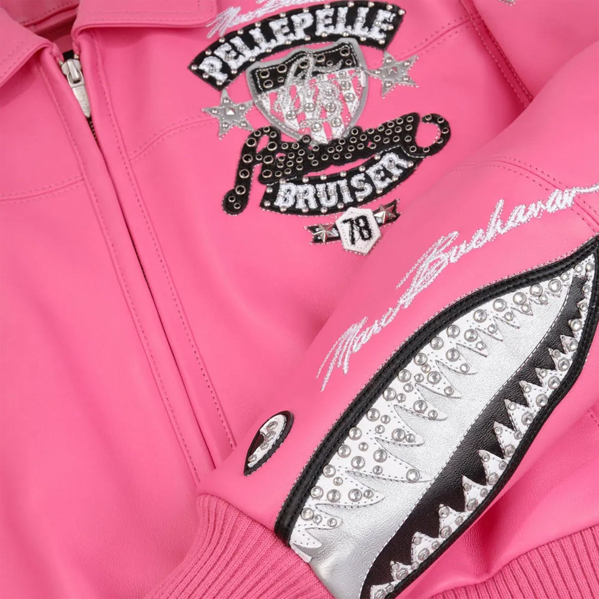 Blouson court en cuir « American Bruiser » pour femme