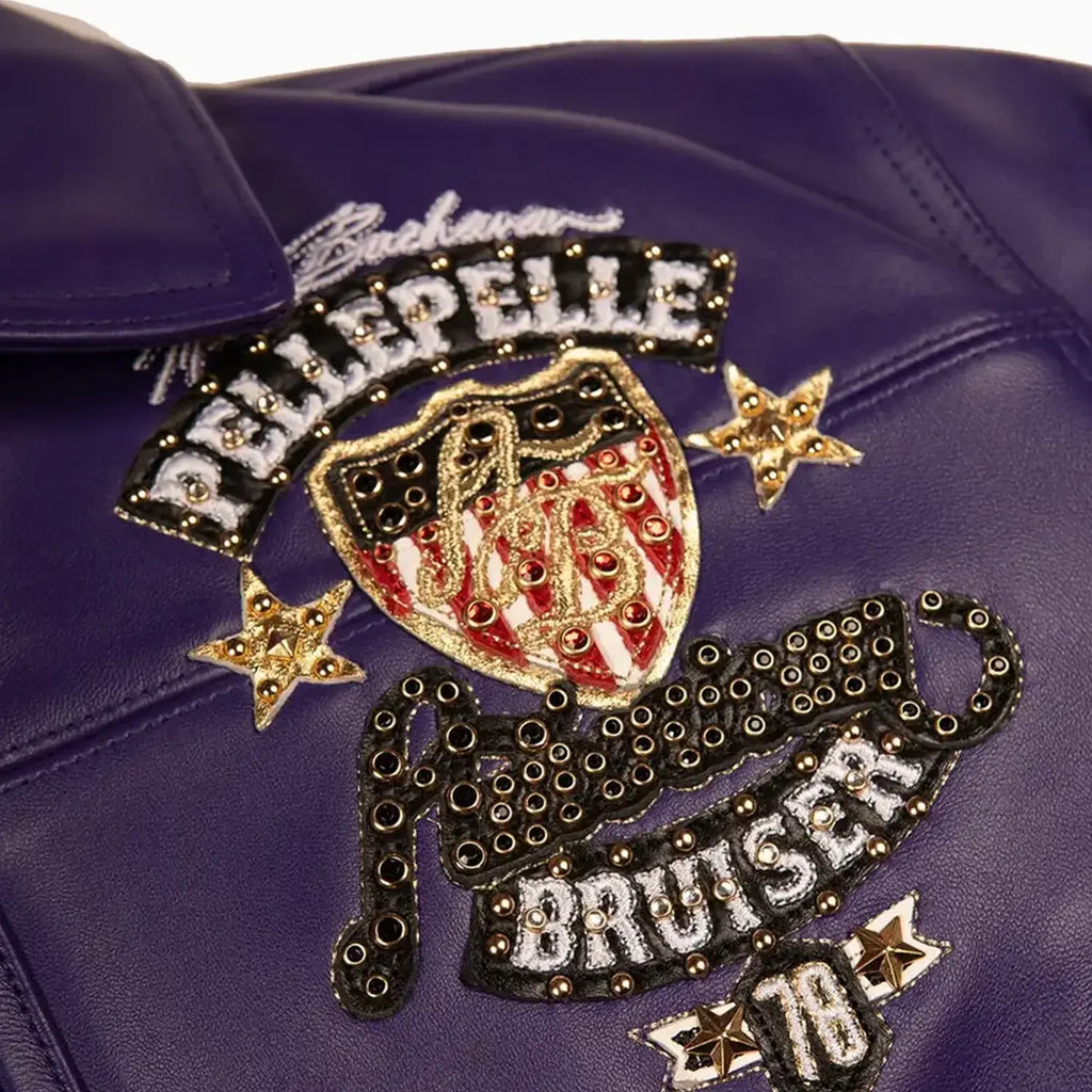 Blouson court en cuir « American Bruiser » pour femme