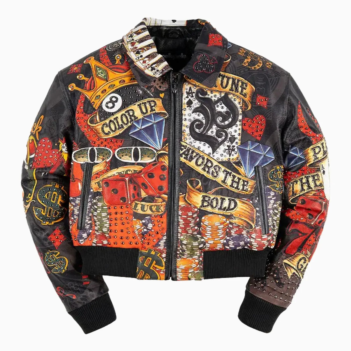 Women's High Rollers Crop Leather Jacket