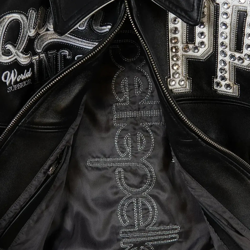 Blouson court en cuir Pelle Queen pour femme