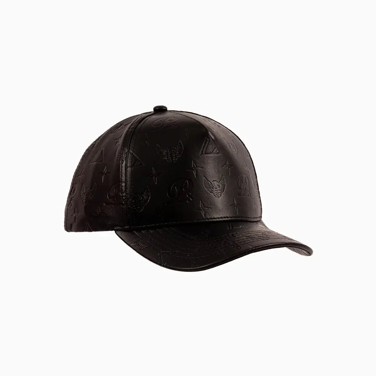 Men's Leather Monogram Strapback Hat