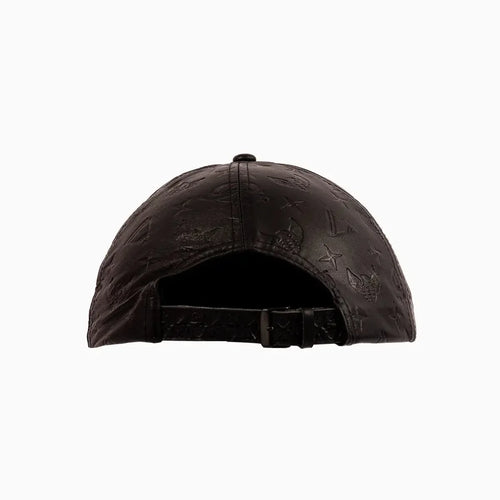 Gorra ajustable de piel con monograma para hombre