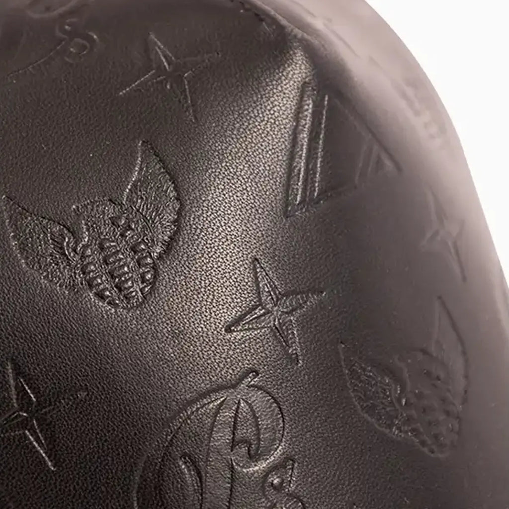 Men's Leather Monogram Strapback Hat