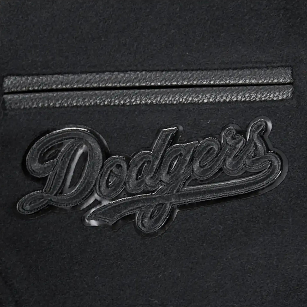 Blouson Teddy en laine noir triple Los Angeles Dodgers MLB pour enfant