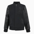 Blouson Teddy en laine noir triple Los Angeles Dodgers MLB pour enfant