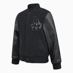 Blouson Teddy en laine noir triple Los Angeles Dodgers MLB pour enfant