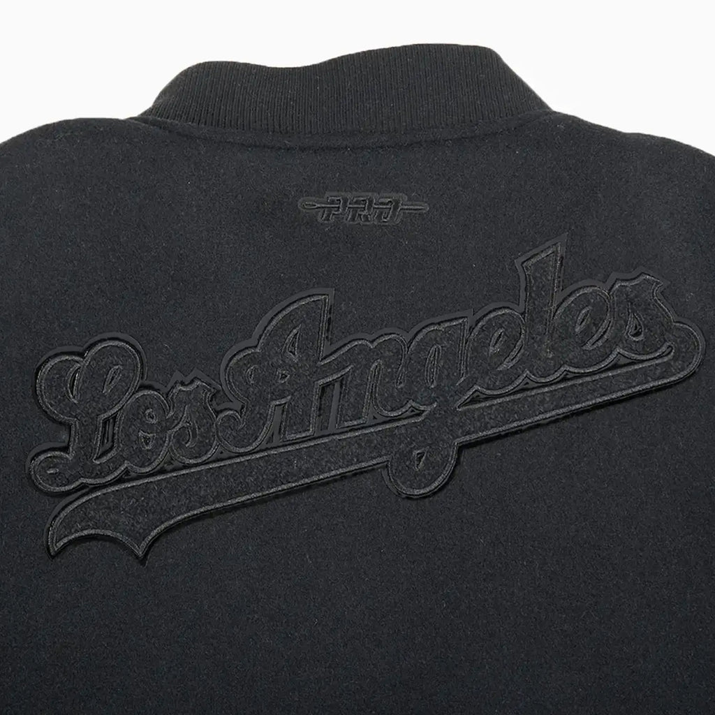 Blouson Teddy en laine noir triple Los Angeles Dodgers MLB pour enfant
