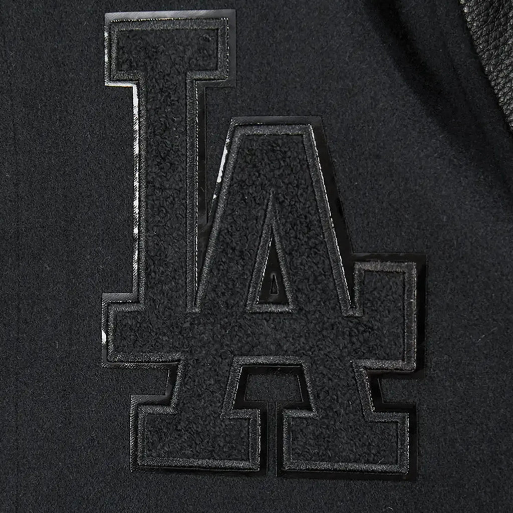 Blouson Teddy en laine noir triple Los Angeles Dodgers MLB pour enfant