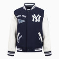 Blouson teddy en laine côtelée style rétro MLB New York Yankees pour enfant