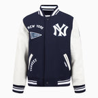 Blouson teddy en laine côtelée style rétro MLB New York Yankees pour enfant