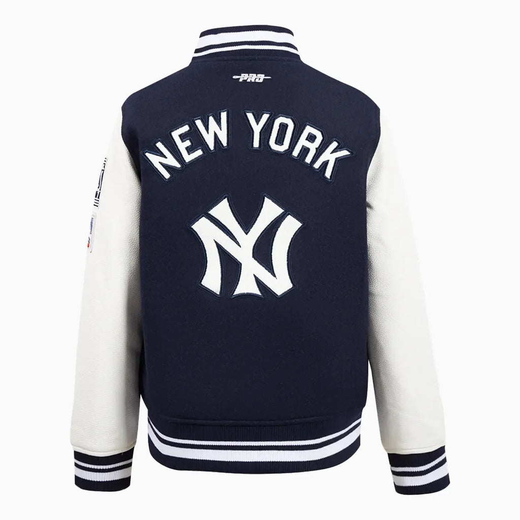 Blouson teddy en laine côtelée style rétro MLB New York Yankees pour enfant